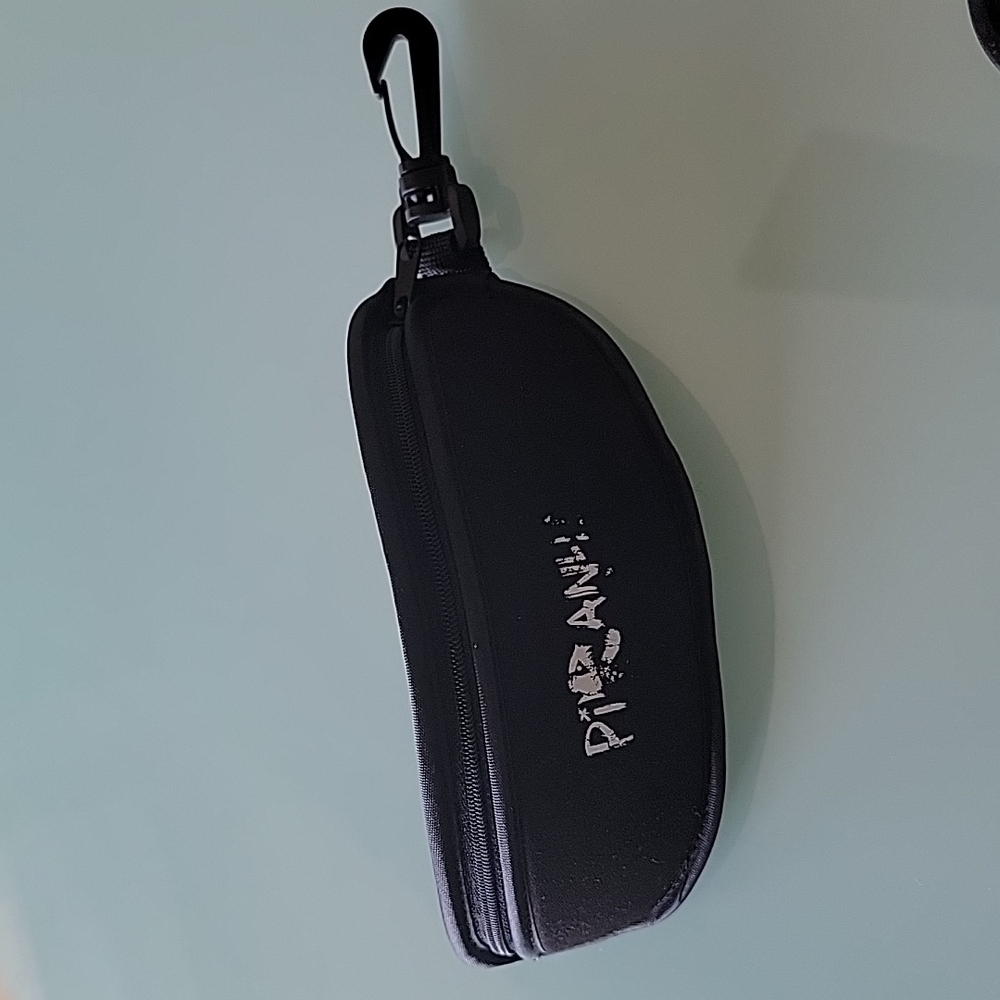 Piranha  Sunglasses with case. Green mirrored lenses.